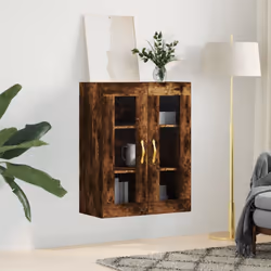vidaXL Wall Mounted Cabinet Bathroom Wall Storage Cabinet Engineered Wood - smoked oak