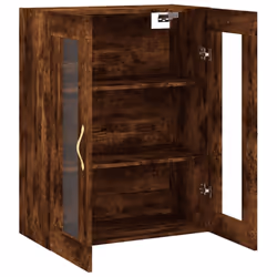 vidaXL Wall Mounted Cabinet Bathroom Wall Storage Cabinet Engineered Wood - smoked oak - Additional view 5