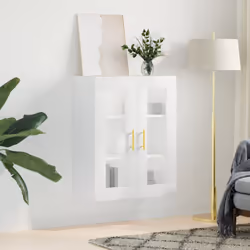 vidaXL Wall Mounted Cabinet Cupboard Side Cabinet Sonoma Oak Engineered Wood - white - Additional view 2