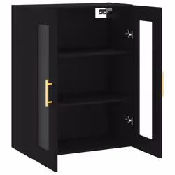 vidaXL Wall Mounted Cabinet Cupboard Side Cabinet Sonoma Oak Engineered Wood - black - Additional view 5