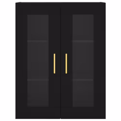 vidaXL Wall Mounted Cabinet Cupboard Side Cabinet Sonoma Oak Engineered Wood - black - Additional view 6
