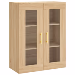vidaXL Wall Mounted Cabinet Cupboard Side Cabinet Sonoma Oak Engineered Wood - sonoma oak