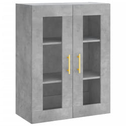 vidaXL Wall Mounted Cabinet Cupboard Side Cabinet Sonoma Oak Engineered Wood - concrete grey