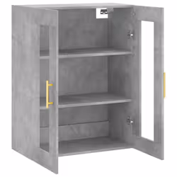 vidaXL Wall Mounted Cabinet Cupboard Side Cabinet Sonoma Oak Engineered Wood - concrete grey - Additional view 5