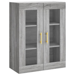 vidaXL Wall Mounted Cabinet Cupboard Side Cabinet Sonoma Oak Engineered Wood - grey sonoma