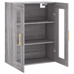 vidaXL Wall Mounted Cabinet Cupboard Side Cabinet Sonoma Oak Engineered Wood - grey sonoma - Additional view 5