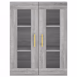 vidaXL Wall Mounted Cabinet Cupboard Side Cabinet Sonoma Oak Engineered Wood - grey sonoma - Additional view 6