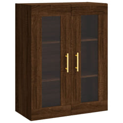 vidaXL Wall Mounted Cabinet Cupboard Side Cabinet Sonoma Oak Engineered Wood - brown oak