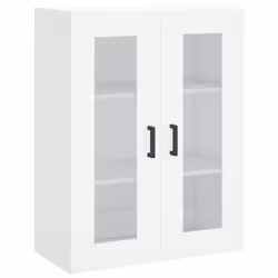 vidaXL Wall Mounted Cabinet Storage Cabinet Side Cabinet White Engineered Wood - white