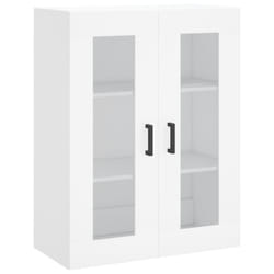 vidaXL Wall Mounted Cabinet Storage Cabinet Side Cabinet White Engineered Wood - white