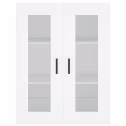 vidaXL Wall Mounted Cabinet Storage Cabinet Side Cabinet White Engineered Wood - white - Additional view 6