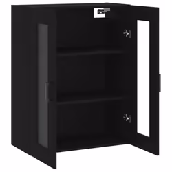 vidaXL Wall Mounted Cabinet Storage Cabinet Side Cabinet White Engineered Wood - black - Additional view 5
