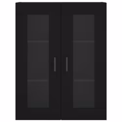 vidaXL Wall Mounted Cabinet Storage Cabinet Side Cabinet White Engineered Wood - black - Additional view 6