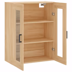vidaXL Wall Mounted Cabinet Storage Cabinet Side Cabinet White Engineered Wood - sonoma oak - Additional view 5