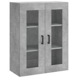 vidaXL Wall Mounted Cabinet Storage Cabinet Side Cabinet White Engineered Wood - concrete grey