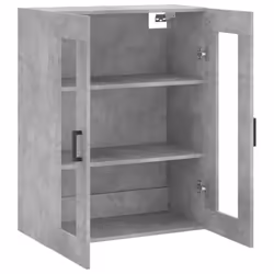 vidaXL Wall Mounted Cabinet Storage Cabinet Side Cabinet White Engineered Wood - concrete grey - Additional view 5