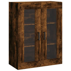 vidaXL Wall Mounted Cabinet Storage Cabinet Side Cabinet White Engineered Wood - smoked oak