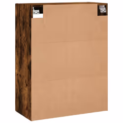 vidaXL Wall Mounted Cabinet Storage Cabinet Side Cabinet White Engineered Wood - smoked oak - Additional view 8