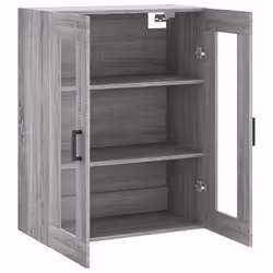 vidaXL Wall Mounted Cabinet Storage Cabinet Side Cabinet White Engineered Wood - grey sonoma - Additional view 5