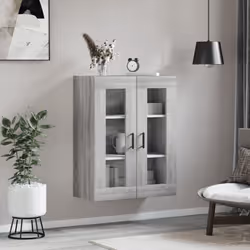vidaXL Wall Mounted Cabinet Bathroom Cabinet Storage Hanging Wall Cabinet - grey sonoma