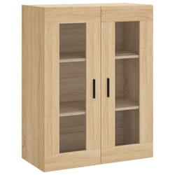 vidaXL Wall Mounted Cabinet Cupboard Side Cabinet Smoked Oak Engineered Wood - sonoma oak
