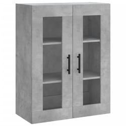 vidaXL Wall Mounted Cabinet Wall Storage Cabinet Grey Sonoma Engineered Wood - concrete grey