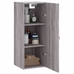 vidaXL Wall Mounted Cabinet Bathroom Cabinet Storage Cabinet Cupboard White - grey sonoma - Additional view 4