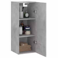 vidaXL Wall Mounted Cabinet Bathroom Wall Storage Cabinet Engineered Wood - concrete grey - Additional view 4