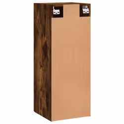 vidaXL Wall Mounted Cabinet Storage Cabinet Side Cabinet Black Engineered Wood - smoked oak - Additional view 8