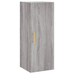 vidaXL Wall Mounted Cabinet Storage Cabinet Side Cabinet Black Engineered Wood - grey sonoma