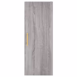 vidaXL Wall Mounted Cabinet Storage Cabinet Side Cabinet Black Engineered Wood - grey sonoma - Additional view 6