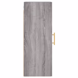 vidaXL Wall Mounted Cabinet Storage Cabinet Side Cabinet Black Engineered Wood - grey sonoma - Additional view 7