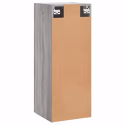 vidaXL Wall Mounted Cabinet Storage Cabinet Side Cabinet Black Engineered Wood - grey sonoma - Additional view 8