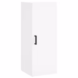 vidaXL Wall Mounted Cabinet Storage Cabinet Side Cabinet Black Engineered Wood - white
