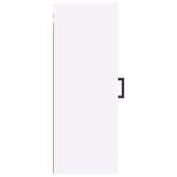 vidaXL Wall Mounted Cabinet Storage Cabinet Side Cabinet Black Engineered Wood - white - Additional view 7