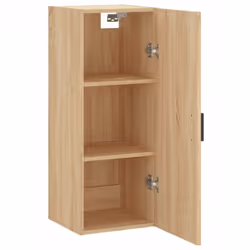 vidaXL Wall Mounted Cabinet Storage Cabinet Side Cabinet Black Engineered Wood - sonoma oak - Additional view 5