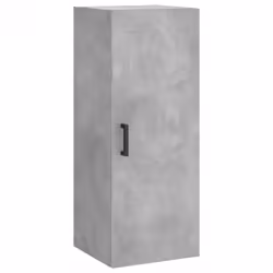 vidaXL Wall Mounted Cabinet Storage Cabinet Side Cabinet Black Engineered Wood - concrete grey