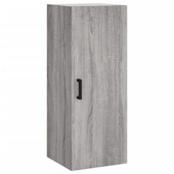 vidaXL Wall Mounted Cabinet Storage Cabinet Side Cabinet Black Engineered Wood - grey sonoma