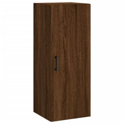 vidaXL Wall Mounted Cabinet Storage Cabinet Side Cabinet Black Engineered Wood - brown oak