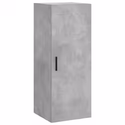vidaXL Wall Mounted Cabinet Storage Cabinet Side Cabinet White Engineered Wood - concrete grey