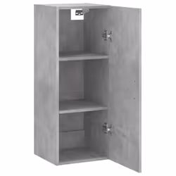 vidaXL Wall Mounted Cabinet Storage Cabinet Side Cabinet White Engineered Wood - concrete grey - Additional view 5
