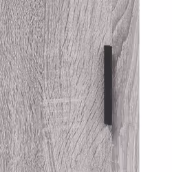 vidaXL Wall Mounted Cabinet Storage Cabinet Side Cabinet White Engineered Wood - grey sonoma - Additional view 10