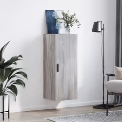 vidaXL Wall Mounted Cabinet Storage Cabinet Side Cabinet White Engineered Wood - grey sonoma