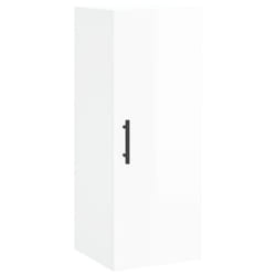 vidaXL Wall Mounted Cabinet Wall Storage Cabinet Grey Sonoma Engineered Wood - high gloss white