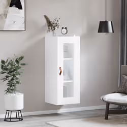 vidaXL Wall Mounted Cabinet Bathroom Cabinet Storage Cabinet Cupboard White - white