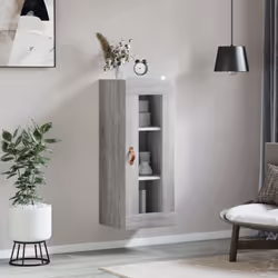 vidaXL Wall Mounted Cabinet Bathroom Cabinet Storage Cabinet Cupboard White - grey sonoma
