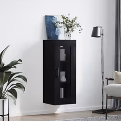 vidaXL Wall Mounted Cabinet Bathroom Cabinet Storage Cabinet Cupboard White - black
