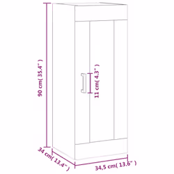 vidaXL Wall Mounted Cabinet Bathroom Cabinet Storage Cabinet Cupboard White - black