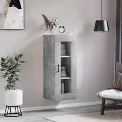 vidaXL Wall Mounted Cabinet Bathroom Cabinet Storage Cabinet Cupboard White - concrete grey