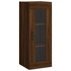 vidaXL Wall Mounted Cabinet Bathroom Cabinet Storage Cabinet Cupboard White - brown oak